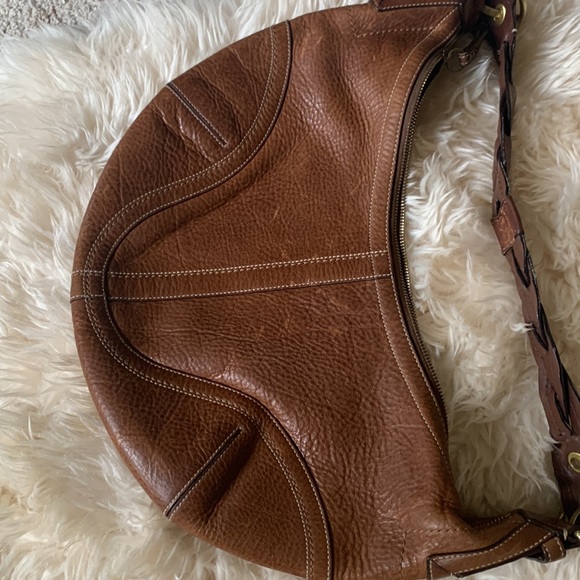 Coach hobo camel leather braided handle vintage soho large - Picture 9 of 13